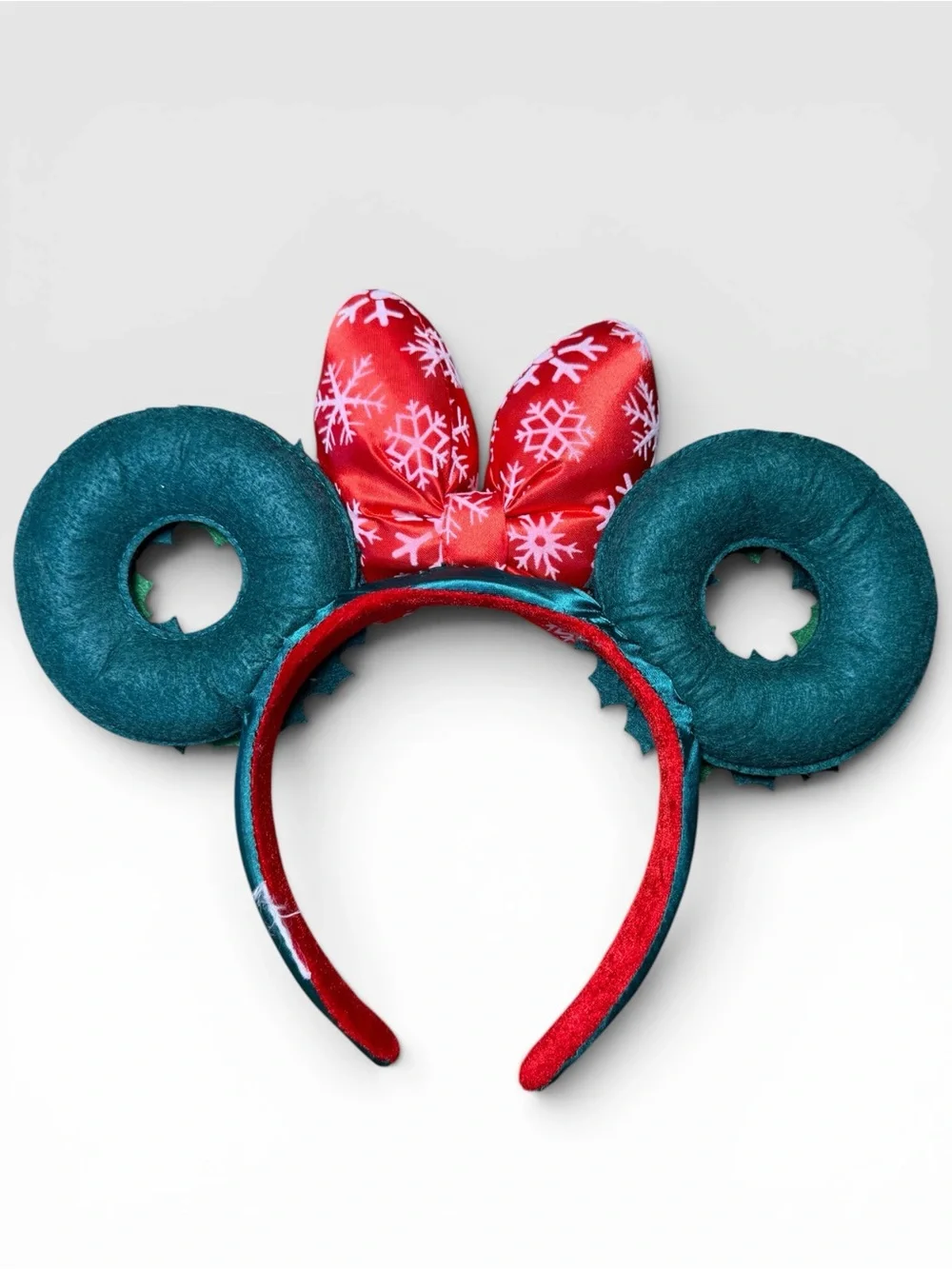 Disney Parks Retired Christmas Wreath Minnie Mouse Ears Headband Holiday